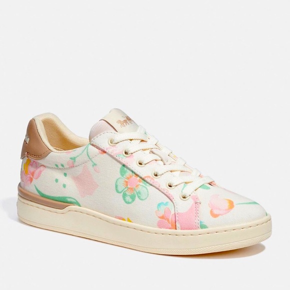 🌺🍃 Coach Clip Low Top Sneaker Dreamy Floral Print  6.5 7 8 8.5 9 9.5 10 11 - Picture 1 of 15
